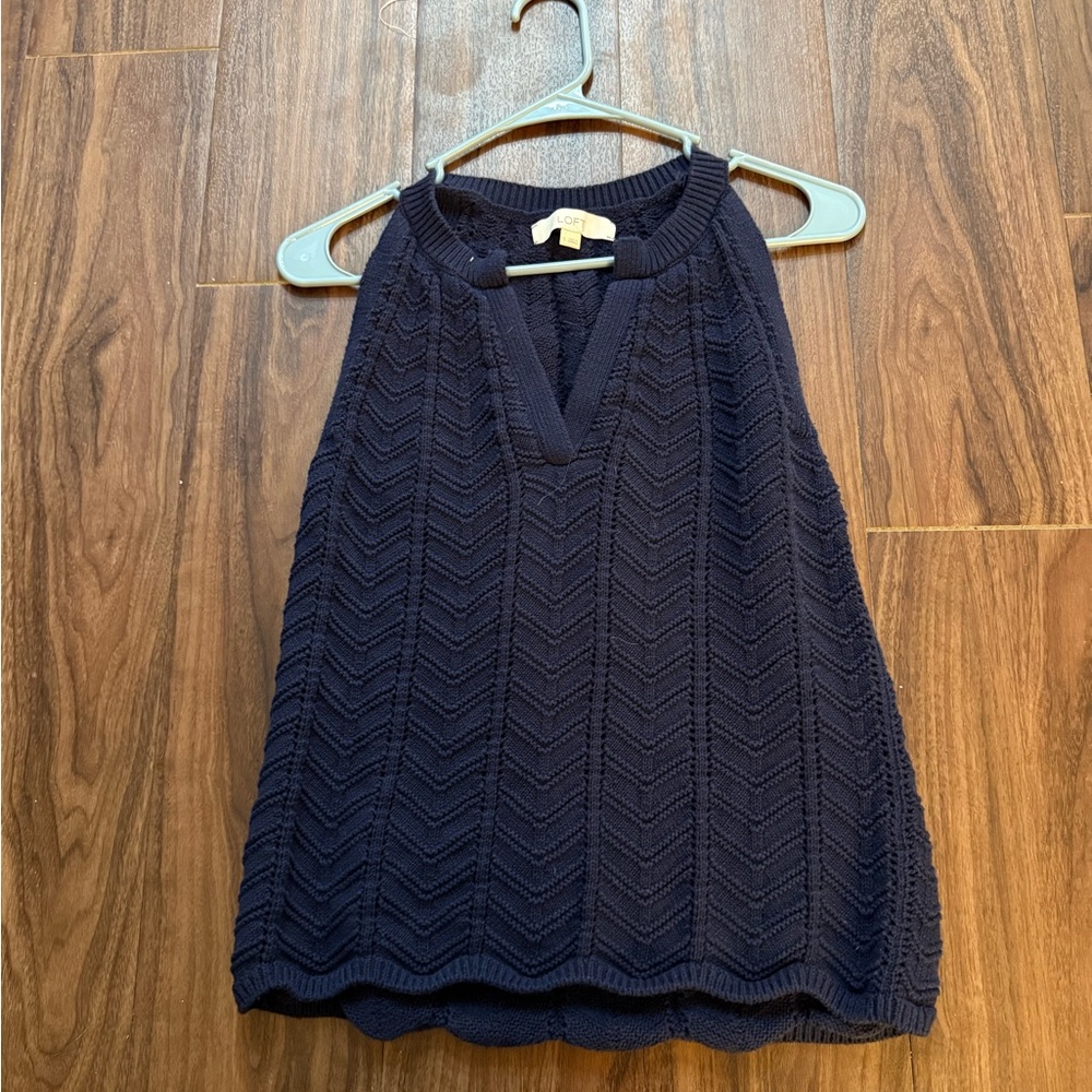 Navy LOFT sweater vest